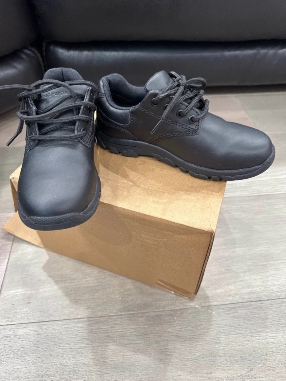 Classic Black Work Oxford Shoes for Boys
